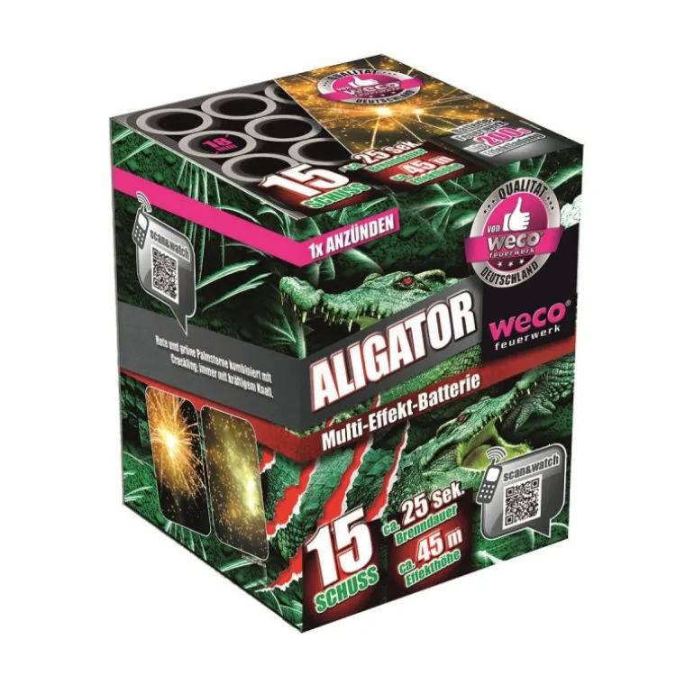 Aligator 15-Schuss-Feuerwerk-Batterie