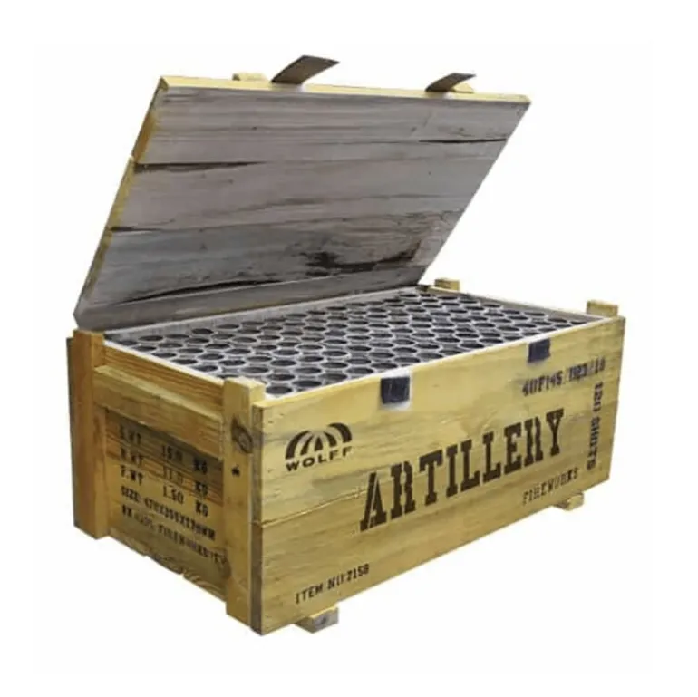 Artillery 120-Schuss-Feuerwerkverbund (Stahlkäfig)