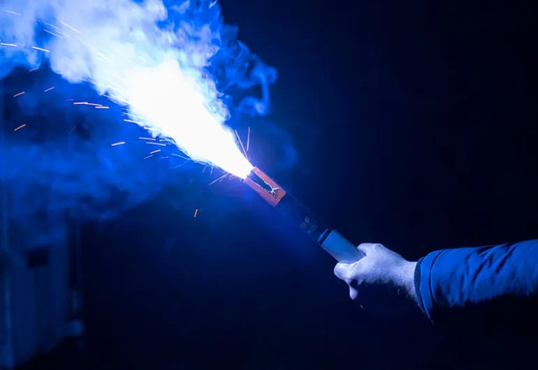 Breslauer Handfeuer Blau 60s
