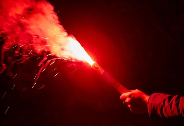 Breslauer Handfeuer rot zu grün 60s