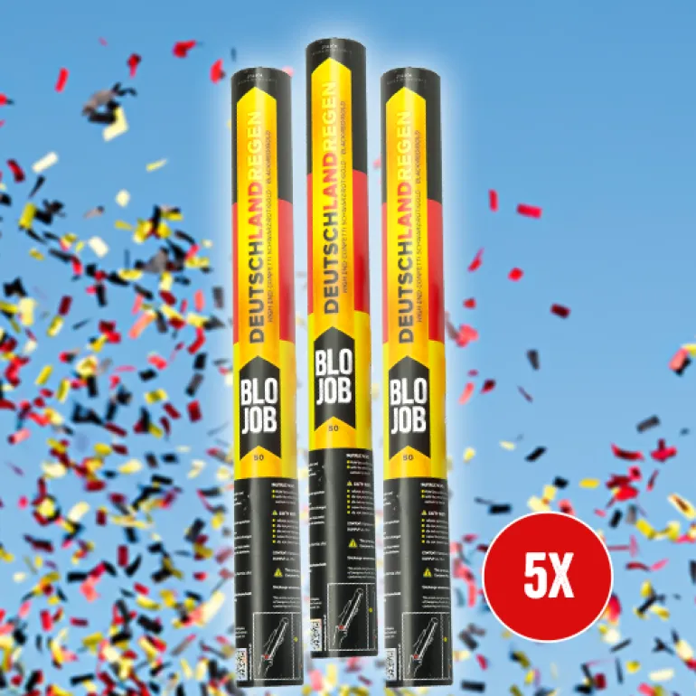Deutschlandregen 50cm Papierflitter 5er Bundle