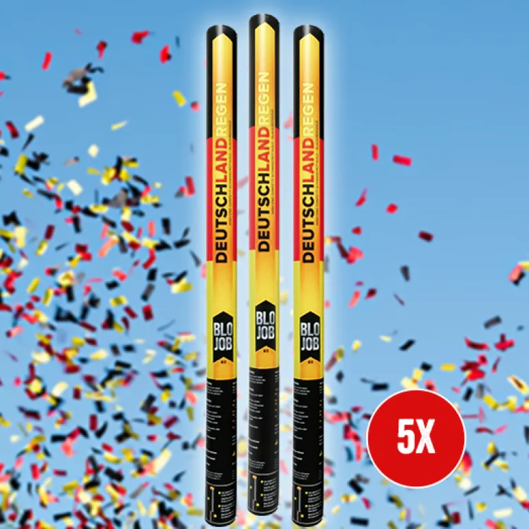 Deutschlandregen 80cm Papierflitter 5er Bundle
