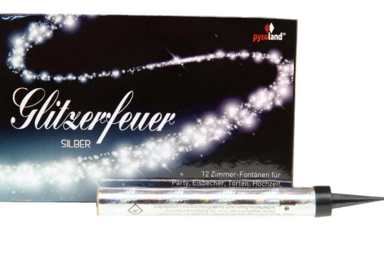 Eisfontäne-Glitzerfeuer Silber, 50s