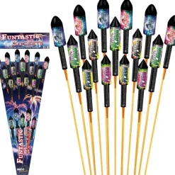 Funtastic Rockets 15-teiliges Feuerwerk-Raketensortiment