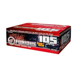 Furious 105-Schuss-Feuerwerkverbund (Stahlkäfig)