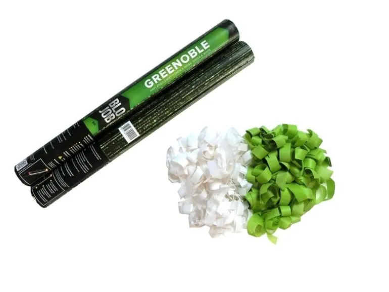 Greenoble 50cm Papierflitter grün-weiß