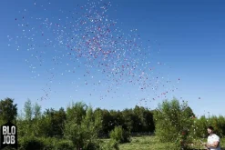 Herz über Kopf 50cm Papierflitter weiß-pink-rot Herzen