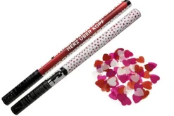 Herz über Kopf 80cm Papierflitter weiß-pink-rot Herzen