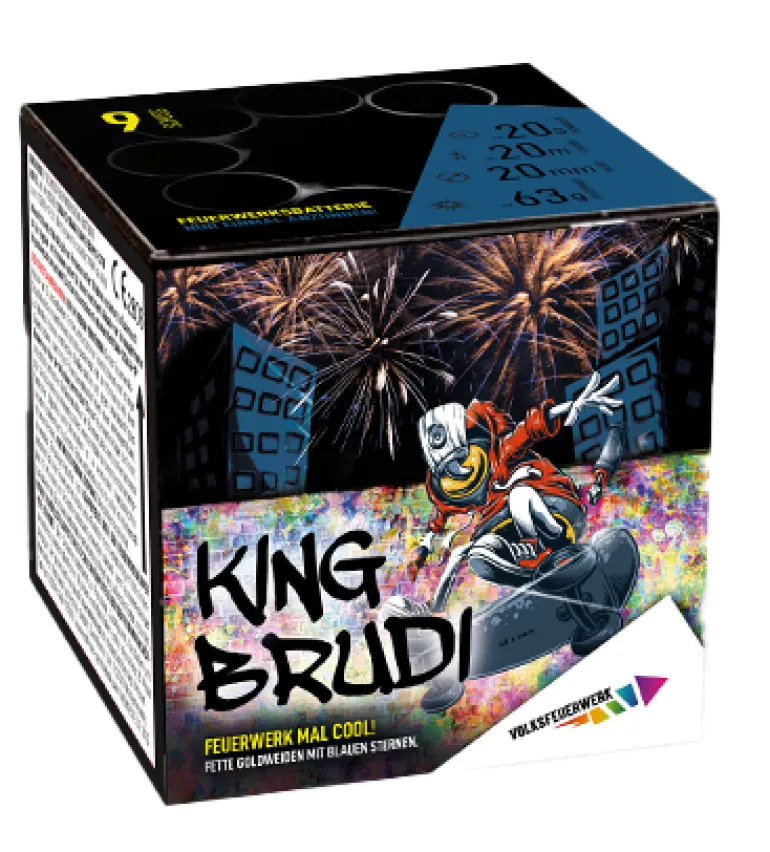 King Brudi 9-Schuss-Feuerwerk-Batterie