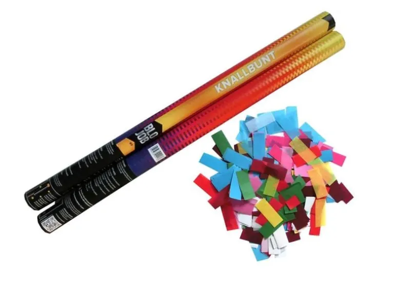 Knallbunt 80cm Papierflitter bunt