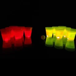 Leuchtendes Beer Pong Set, rot/gelb
