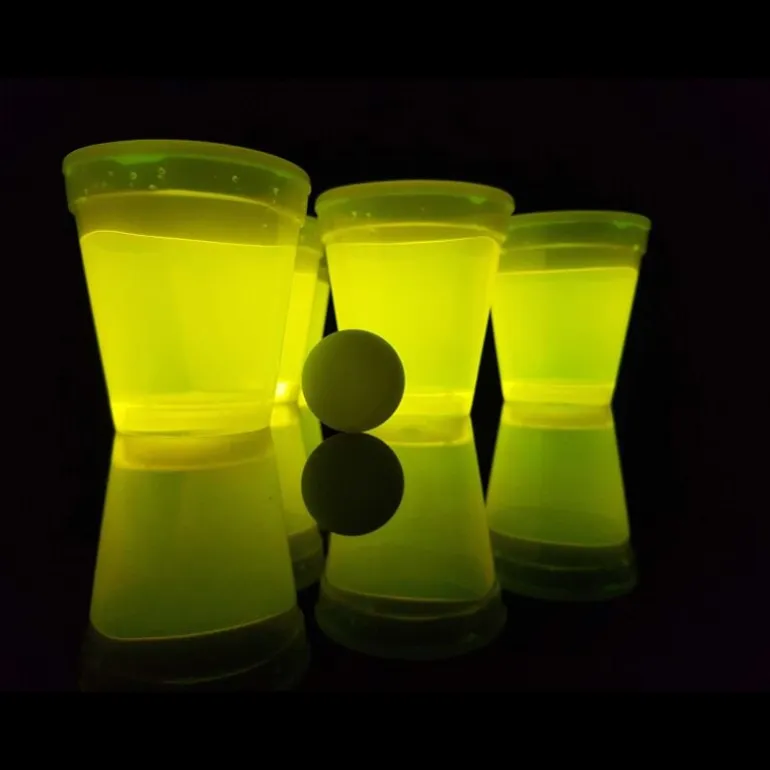 Leuchtendes Beer Pong Set, rot/gelb