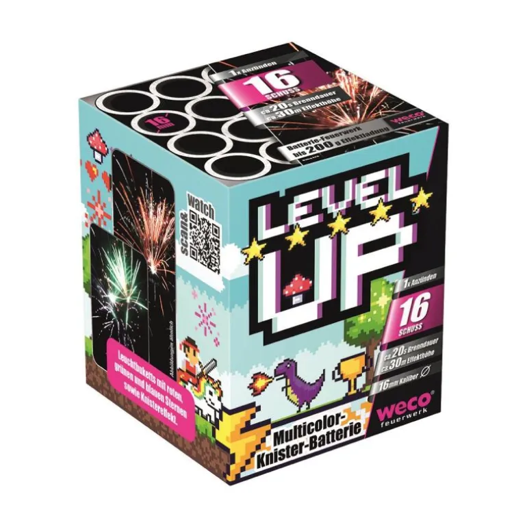 Level Up 16-Schuss-Feuerwerk-Batterie