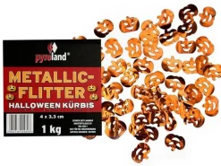 Metallic Flitter - Halloween - Kürbis 1kg (Pappschachtel)