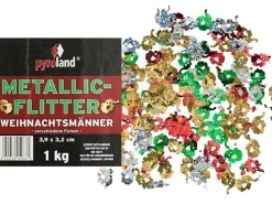 Metallic Flitter - Weihnachtsmänner verschiedene Farben (Pappschachtel) 1kg