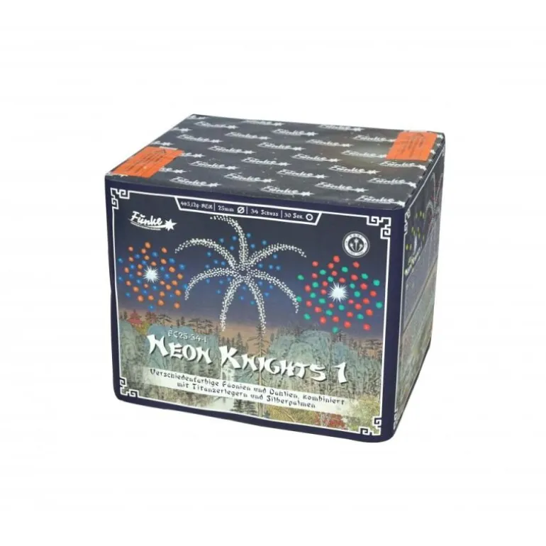 Neon Knights 1 34-Schuss-Feuerwerk-Batterie