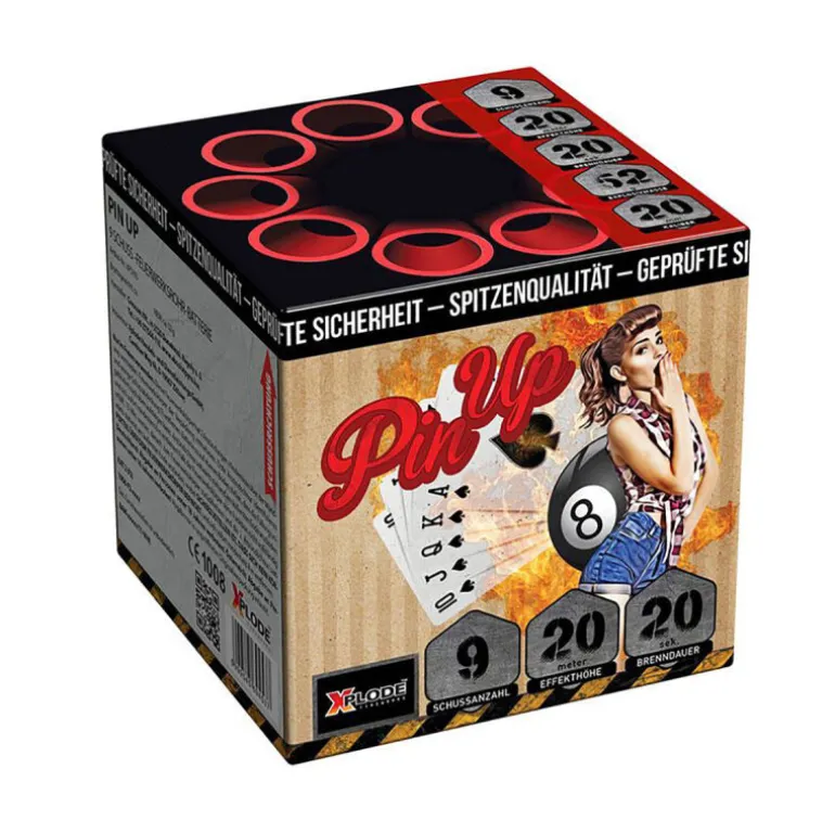 Pin Up 9-Schuss-Feuerwerks-Batterie