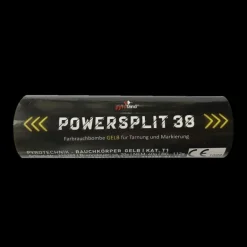 POWERSPLIT 38 mit Reißzünder 20s, Gelb