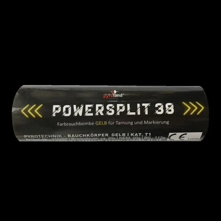 POWERSPLIT 38 mit Reißzünder 20s, Gelb