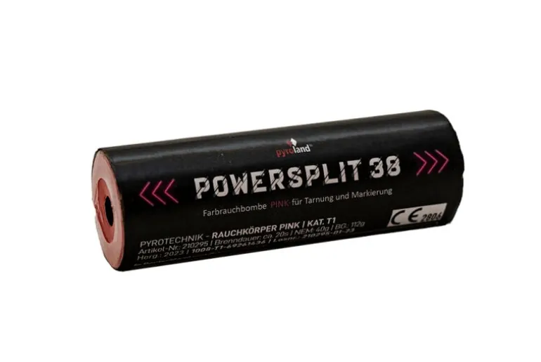POWERSPLIT 38 mit Reißzünder 20s, Pink