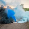 Rauchflagge 40s, schwarz/blau/weiß