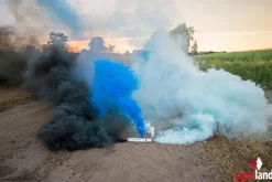 Rauchflagge 40s, schwarz/blau/weiß