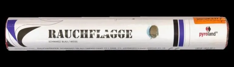 Rauchflagge 40s, schwarz/blau/weiß