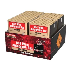 Red Wire Autograph Box 100-Schuss-Feuerwerkverbund (Stahlkäfig)