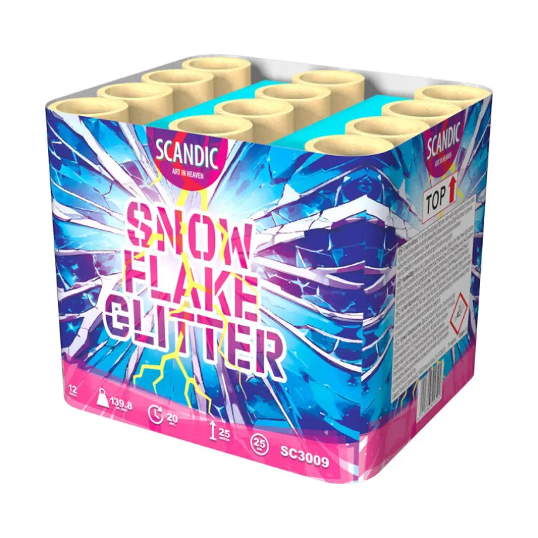 Snowflake Glitter 12-Schuss-Feuerwerk-Batterie