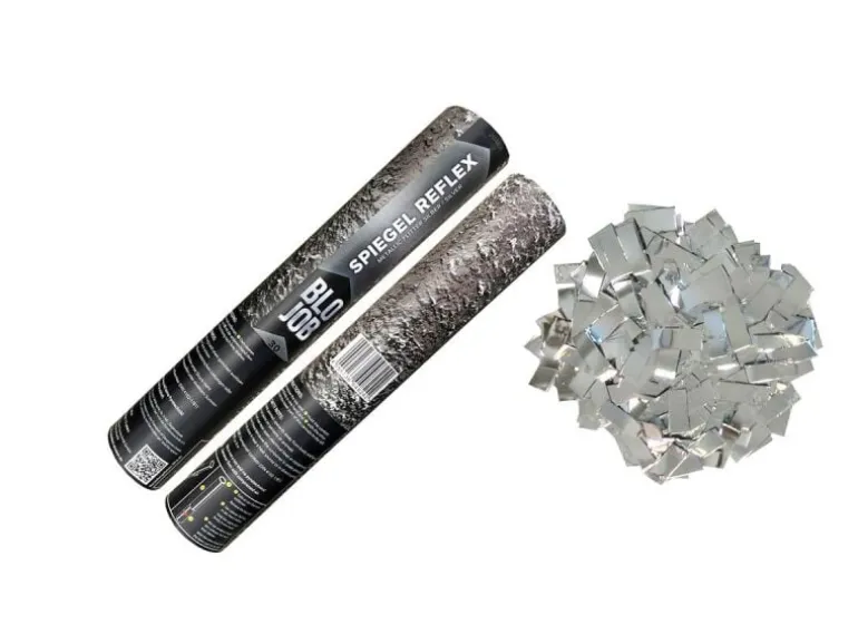 Spiegel Reflex 30cm Metallicflitter silber