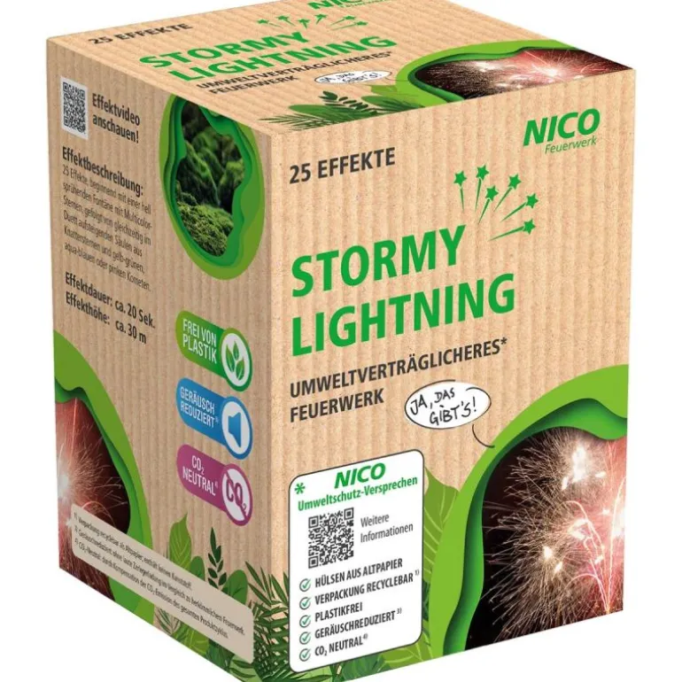 Stormy Lightning 25-Schus-Feuerwerk-Batterie