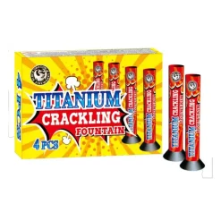 Titanium Crackling Fontänen 4er Pack