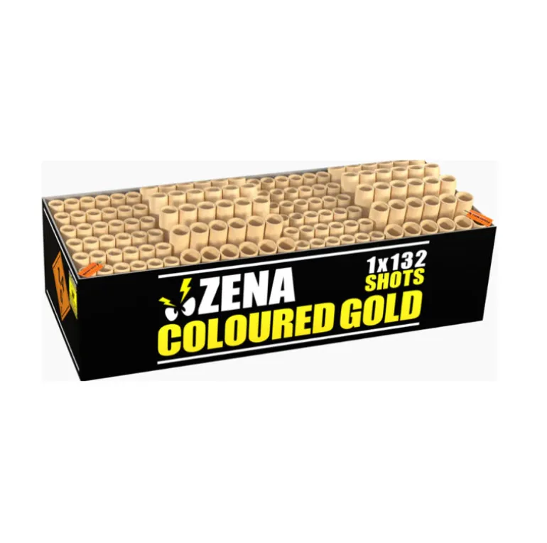 Zena Coloured Gold 132-Schuss-Feuerwerksverbund